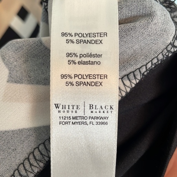 White House Black Market Geometric Print 3/4 Sleeve Dress Size M - Picture 4 of 5